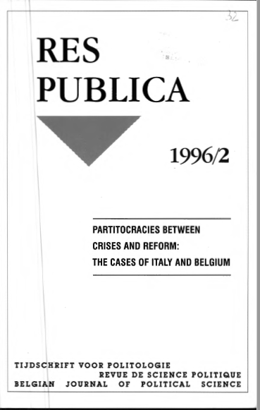 Volume 38 • Issue 2 • 1996 • Partitocracies between crises and reform : the cases of Italy and Belgium