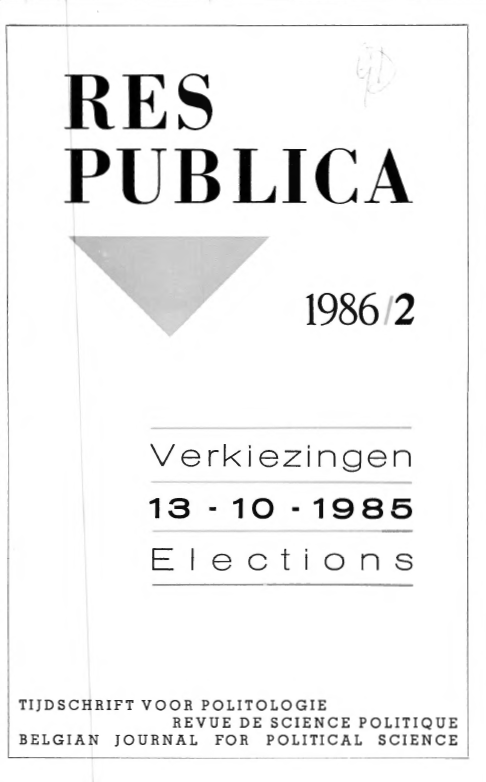 Volume 28 • Issue 2 • 1986 • Verkiezingen 13-10-1985 Elections